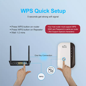 長距離ネットワークWi-Fiルーターエクステンダーワイヤレスwifiエクステンダー信号ブースター300mUkソケットWifiリピーターWifiレンジエクステンダー - Product Image 3