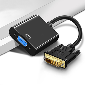 Convertidor de vídeo macho a hembra DVI a VGA 24 + 1 de 25 pines VGA a, conector DVI a VGA, convertidor de adaptador de cable