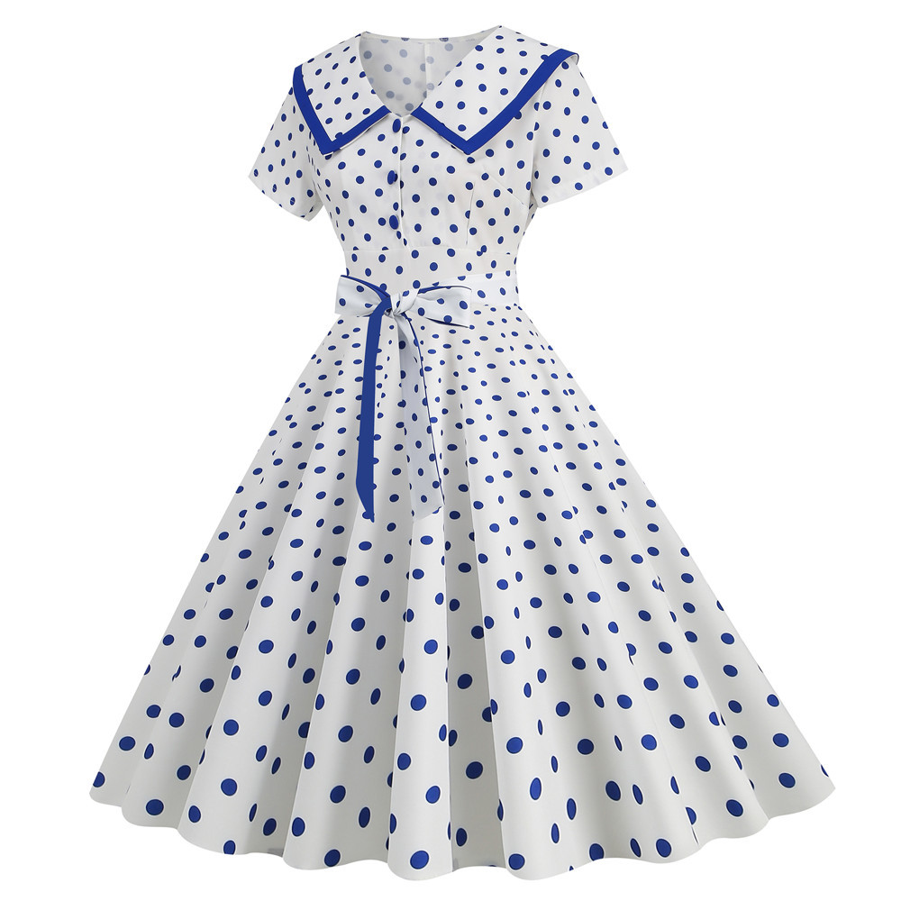 Vintage Polka Dot Dresses - Elegant Summer 50s 60s Style
