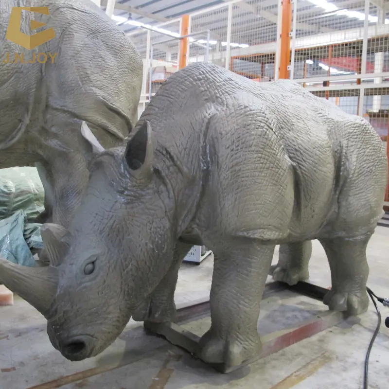 SGAI72 Venta caliente zoológico decoración 3D rinoceronte animatronic animal rinoceronte modelo para Centro Comercial