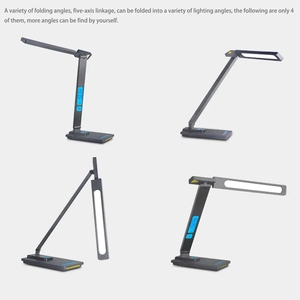 Wireless Charger USB Charging Date Temperature Function Portable Office Desk <strong>Lamps</strong> LED Table <strong>Lamp</strong> with Clock Alarm - Product Image 3
