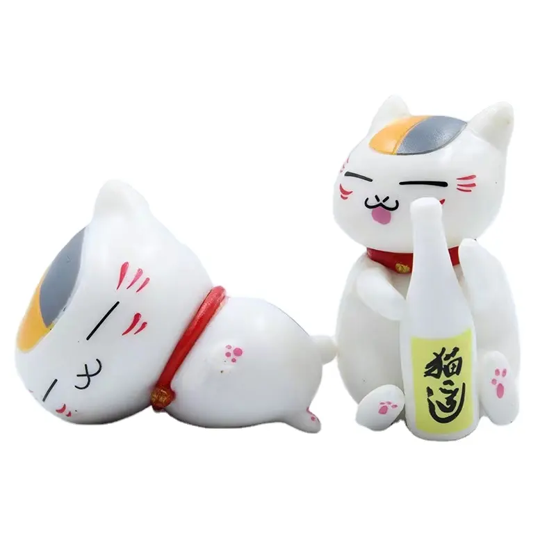 ตุ๊กตาลูกแมวการ์ตูนอะนิเมะญี่ปุ่น6ชิ้นของเล่นสำหรับเด็ก