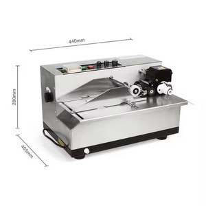 Feste Tinten rolle Chargen nummer Verfalls datum Codierung Heiß präge maschine für Papier karten leere Beutel Beutel - Product Image 5