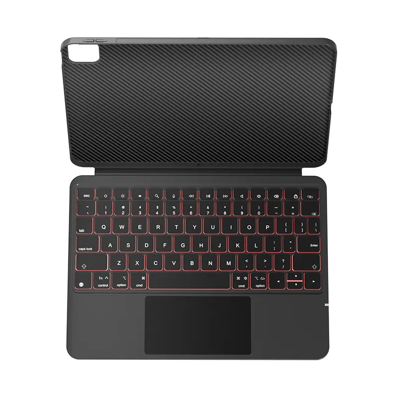 Funda de teclado móvil Bluetooth inalámbrico portátil con panel táctil retroiluminado para Ipad Air 4 5 Pro 20 18 21 22 10,9 11 12,9 pulgadas cubierta