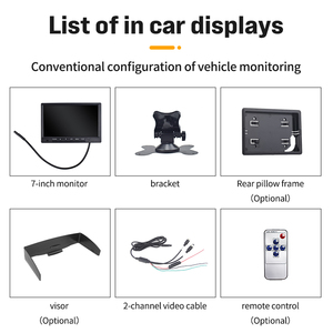 7-Inch HD TFT LCD Car Monitor Split Screen 2CH AV Input Flip-Down <strong>Backup</strong> Camera <strong>Systems</strong> for Trucks Buses AHD CCD Image <strong>Sensor</strong> - Product Image 6