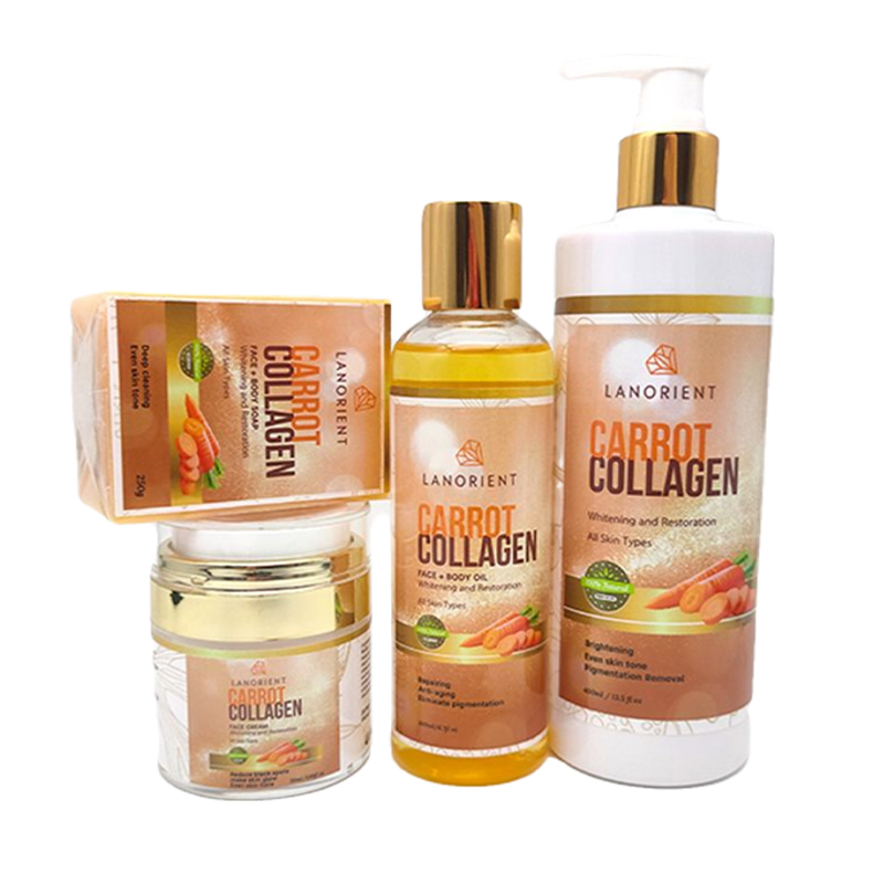 Set per la cura della pelle sbiancante alla carota