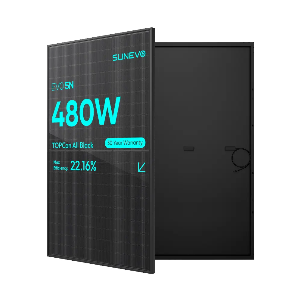 Склад Sunevo Us, фотоэлектрическая солнечная панель, 450 Вт, 500 Вт, 12 В, полный черный модуль Pv для дома