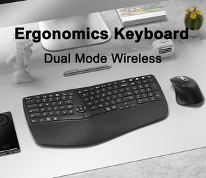 2.4G Factory Wholesale <strong>Wireless</strong> <strong>Keyboard</strong> Dual Mode Ergonomic Split <strong>Keyboard</strong> - Product Image 2