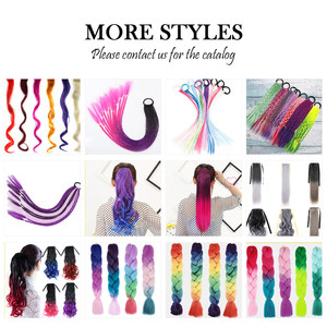 Uzantıları bir klip Cheveux coucouuzatma Cheveux klip dans les uzantıları gökkuşağı parti Cosplay DIY - Product Image 6