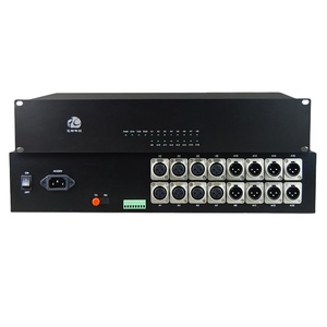 Dio over Fiber Converter、1〜16 XLR単方向放送オーディオファイバーマルチプレクサー/xlrオーディオオーバーファイバーデバイス/ビデオ/オーディオmux - Product Image 1