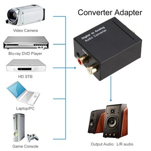 Digital Audio <strong>Adapter</strong> OEM <strong>RCA</strong> Analog <strong>to</strong> Digital Optical Toslink Coaxial Audio Converter <strong>Adapter</strong> With Optical Cable - Product Image 6