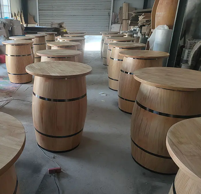 Big bar furniture 101cm wooden barrel tables