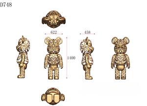 Jingyue tùy chỉnh lớn 3D in động tác phẩm điêu khắc nghệ thuật trừu tượng kế hoạch của bức tượng nổi tiếng được làm từ vật liệu nhựa bền - Product Image 6