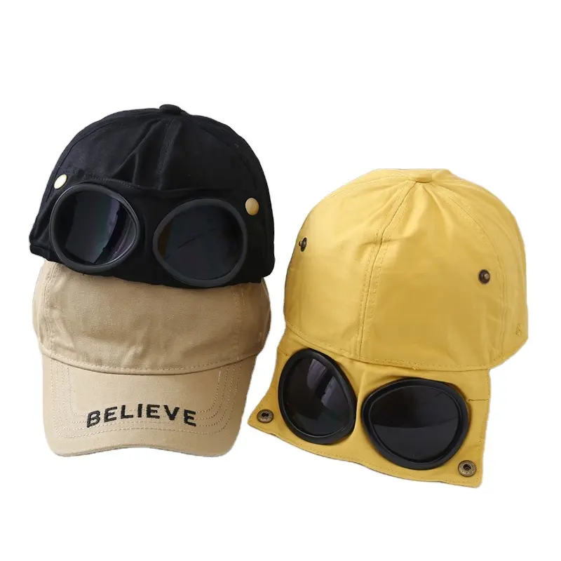 Sombrero de aviador con personalidad para hombre y mujer, gafas de sol Unisex a la moda, con estilo, gorra de béisbol, 2023