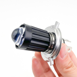 Çift renkli motosiklet far 3000K/6500K H4 <span class=keywords><strong>Led</strong></span> ampul dc 9-85V Mini Moto sürüş aydınlatma sistemi