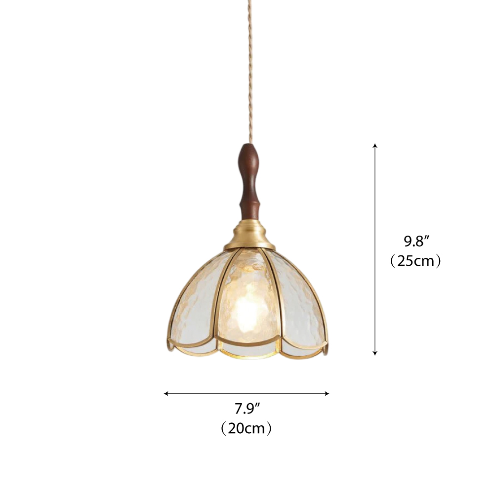 Gold and Opaque glass Model C Dia 20cm x H 25cm