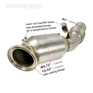 Downpipe עבור מירוץ <span class=keywords><strong>bmw</strong></span> F10 F07 F18 F15 F16 535i 535GT 535Li <span class=keywords><strong>X5</strong></span> X6 N55 3.0T 2014 ~ 2018 כותרת downpipe