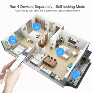 4CH RF Smart Switch 85-250V 220V AC WIFI Tuya Fernbedienung 433 Lichtsc halter 10A Relais Selbstsicher nde Verriegelung - Product Image 5