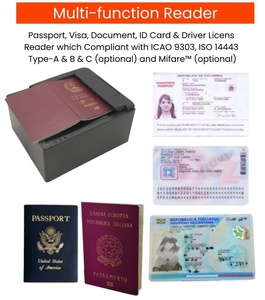 RTS全页护照阅读器ICAO9303身份证驾驶执照OCR MRZ护照扫描仪，用于访客访问控制终端亭 - Product Image 2