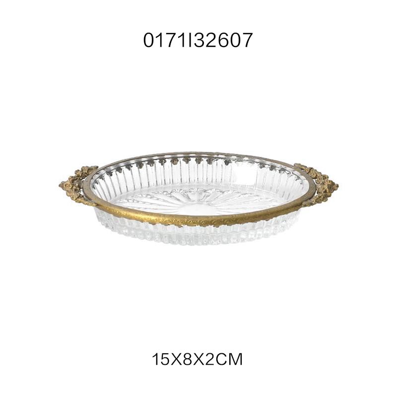 Porte-savon ovale de luxe en laiton importé