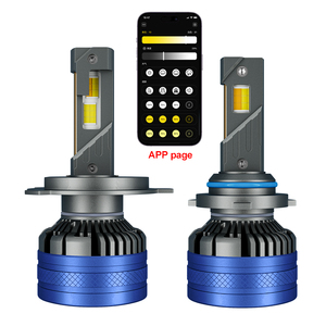 ไฟหน้า LED สองสี3000K 43000K 6000K พร้อมแฟลช H4หลอดไฟหน้า LED H11 H7 9005 9006 focos LED - Product Image 2
