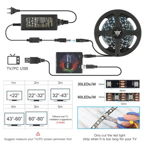 USB 5050 RGB rüya renk ortam TV kiti için masaüstü bilgisayar ekran arka plan led şerit ışık - Product Image 5