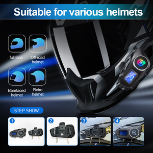 Best Quality Q58 Max Helmet <strong>Intercom</strong> <strong>System</strong> Wireless Motorcycle <strong>Intercom</strong> with FM <strong>Radio</strong> and 6 EQ Sound Effect - Product Image 4
