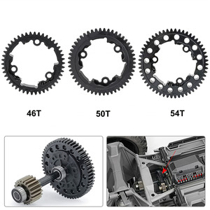Sağlam <span class=keywords><strong>M1</strong></span> 46/50/54T Metal Spur dişli 45 #1/10 e-revo 2.0 VXL 1/5 1/10 1/7 XO-1 yükseltme yedek parça çelik aksesuarlar RC