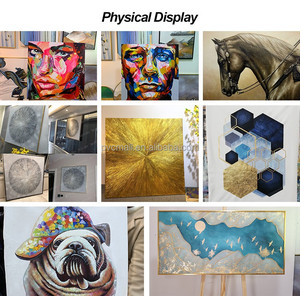 Handpainted sanat modern çiçek el boyama duvar dekor pop art decorationoil <span class=keywords><strong>hade</strong></span> tarafından yapılan özel büyük çiçekler resimleri
