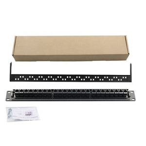 Panel de conexión de red Gcabling montaje en rack 2U RJ45 24 48 puertos Cat5e datos UTP Cat 6 5E Ethernet Lan Patch Panel - Product Image 6