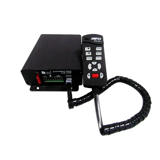 DC12V veya DC24V 100W watt araç sinyal ekipmanları güvenlik yangın alarmı elektronik siren amplifikatör hoparlör FS-880-100W