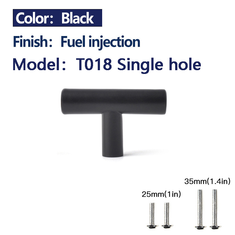 T018 Bouton Noir Mat