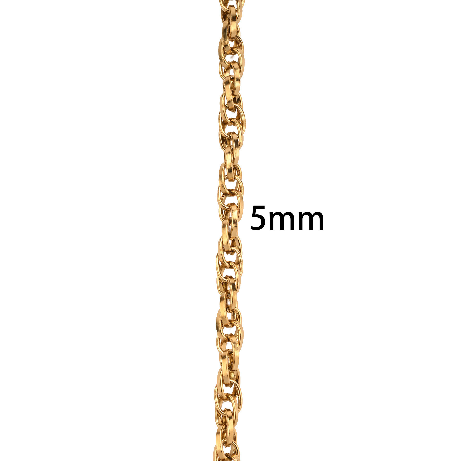 Fil plat double boucle 5mm