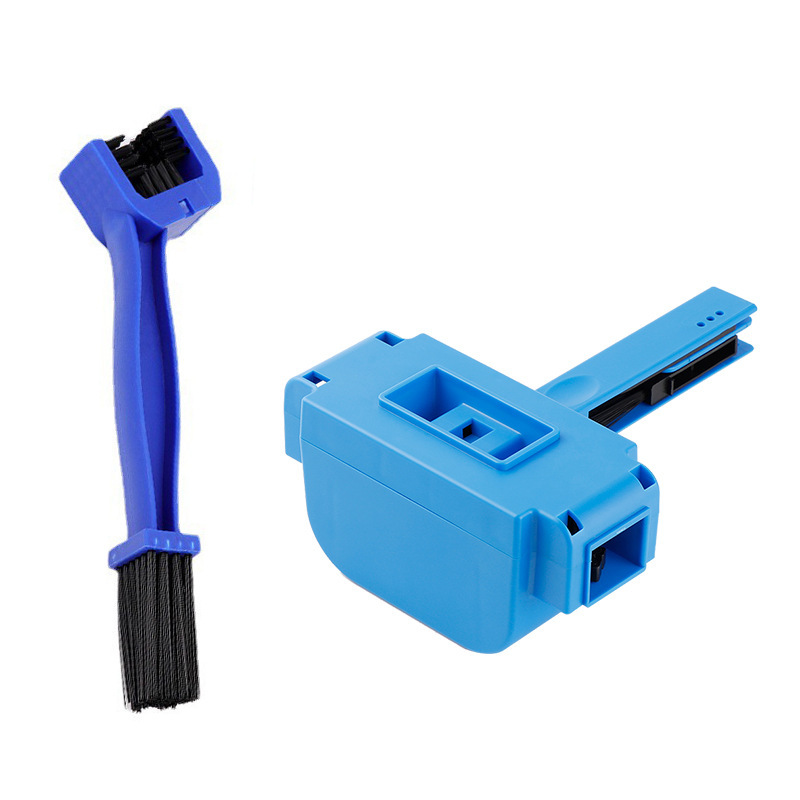 Limpiador de cadenas, cepillo de cadena azul, azul