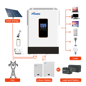 PIE 6,2 KW Inversor solar híbrido fuera de la red 48V 230V Inversor monofásico Controlador MPPT incorporado Salida de onda sinusoidal pura 60Hz - Product Image 1
