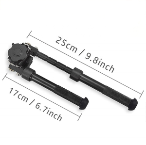 Outdoor V8 6- 9 Tactical Adjustable <strong>Bipod</strong>, CNC Quick Detach Lever for 20mm <strong>Mount</strong> (360 Degree Swivel) for Hunting and Shooting - Product Image 3