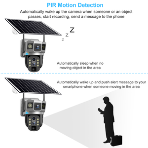 <strong>10</strong> <strong>X</strong> ZOOM 3 Screen 8W Battery Panel Solar <strong>Camera</strong> 4G SIM Card 4MP Outdoor Security <strong>Camera</strong> System Factory <strong>Camera</strong> - Product Image 6