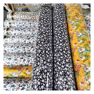 พิมพ์ผ้า challis เหนียว 100 เสื้อผ้าสิ่งทอทอการออกแบบผ้าเรยอน 100% ผ้าเรยอนพิมพ์แบบกําหนดเอง - Product Image 6