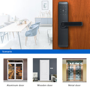 Tuya akıllı Wifi biyometrik Ttlock App ile parmak izi kapı kilit elektrikli dijital anahtarsız giriş için alüminyum kapı - Product Image 3