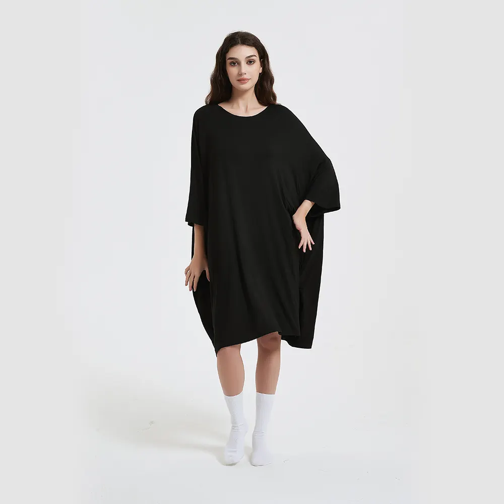 Bamboe Oversized Slaap T-Shirts Nacht T-Shirts Oversized Nachthemden Schattige Nachtjapon Meisjes Sleepwears Dames Nachtkleding