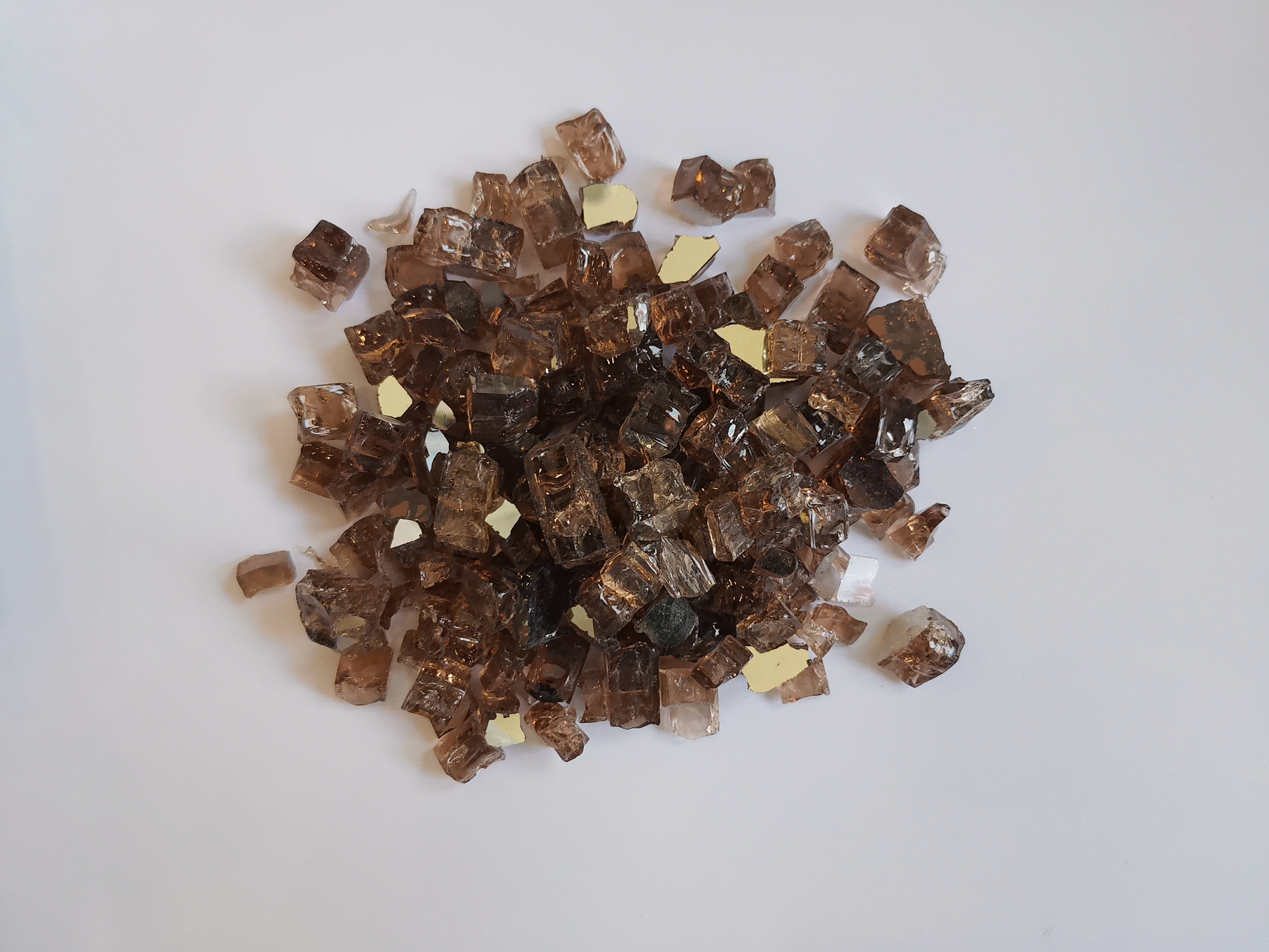 Brown fire glass