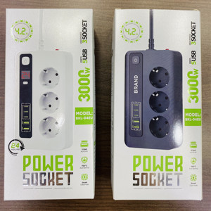 2m Bkl-04系列扩展插座，带过载保护3000w 3路USB法国型，带带定时功能的USB - Product Image 5