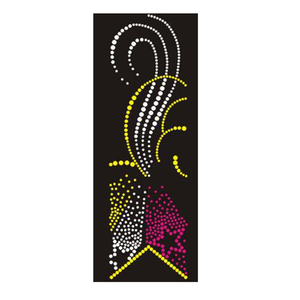 Custom Bling Crystal <strong>Cheer</strong> <strong>Bow</strong> Strips Hotfix Rhinestone Transfer Iron on Motif Decal - Product Image 3