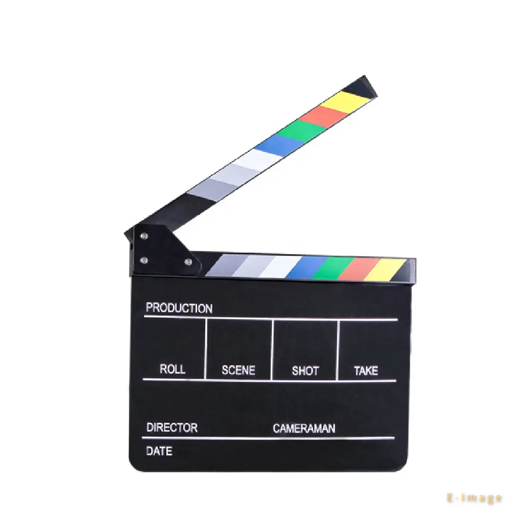 E-IMAGE ECB-02 acrylique noir coloré film film directeur clap clapper board
