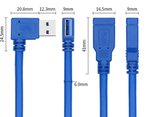 1英尺<span class=keywords><strong>USB</strong></span> <span class=keywords><strong>3.0</strong></span>延长线<span class=keywords><strong>a</strong></span>型公母直角l形30厘米
