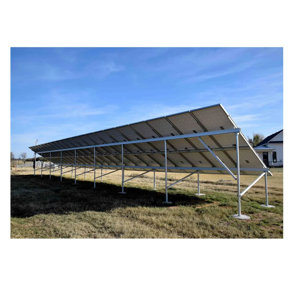 Easy solar installation aluminum ground mount solar racking system