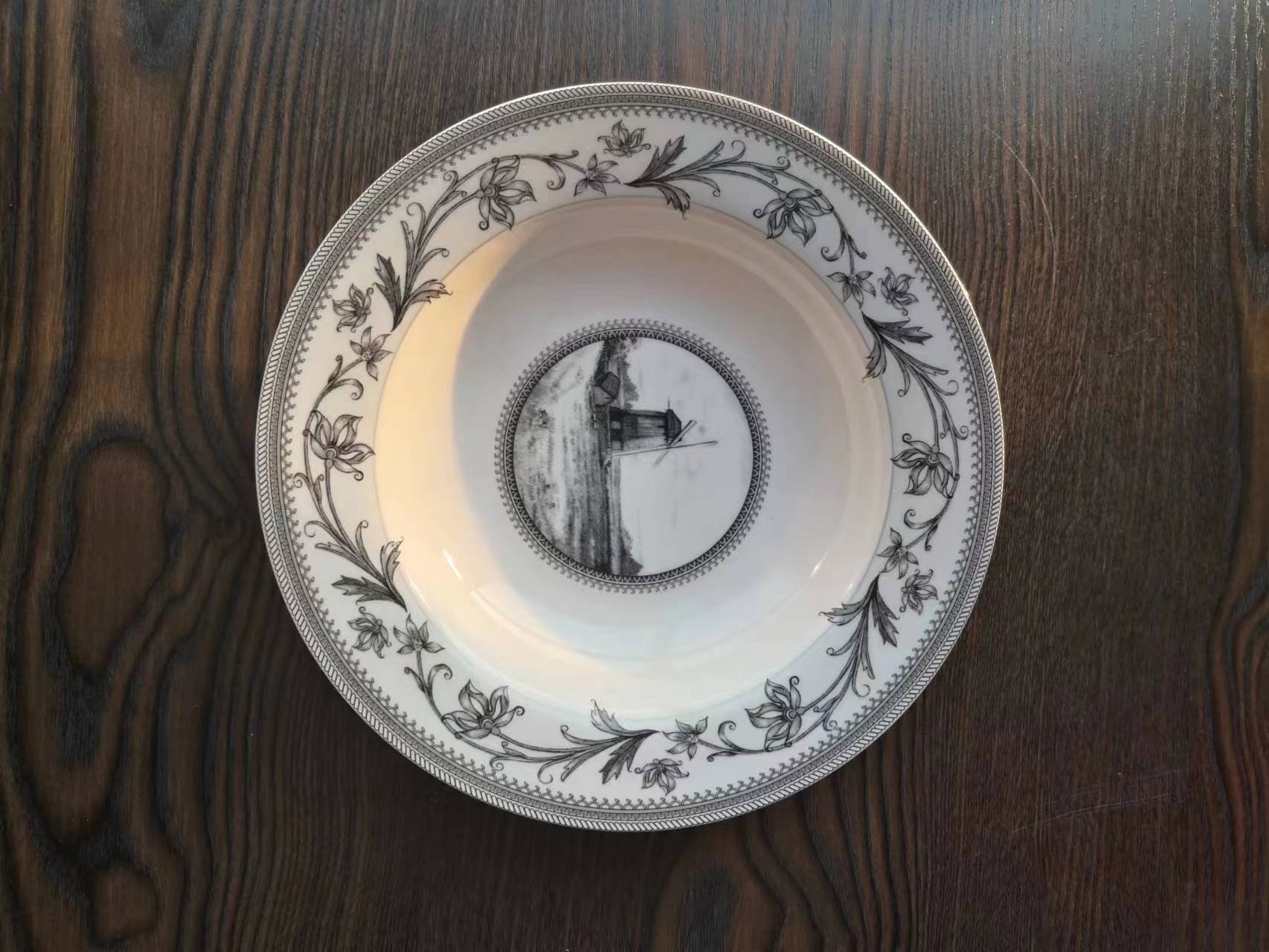 grey-8.5 inch soup plate