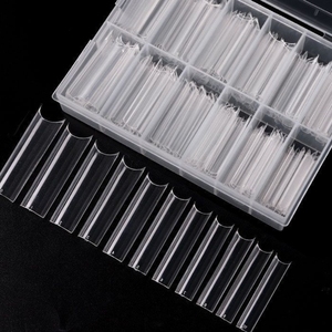 ปลายเล็บปลอมยาวพิเศษ120ชิ้น/กล่องใสติดบนเล็บแบบ DIY ปลายเล็บนุ่ม - Product Image 4