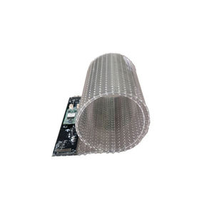 Schermo a <span class=keywords><strong>Led</strong></span> trasparente di fabbrica con schermo a <span class=keywords><strong>Led</strong></span> in cristallo con schermo a cristalli per centri commerciali vetrine con adesivo in vetro