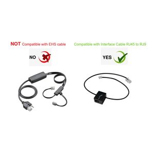 Savi电缆电话接口电缆RJ9 RJ45呼叫中心耳机耳机适配器兼容Plantronics 86009-01 Poly CS500